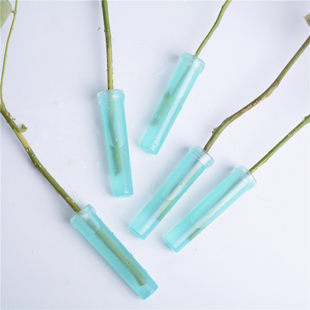 Stem Extender Tube - 20Pcs Floral Water Tubes 4.1x1.8cm Sky