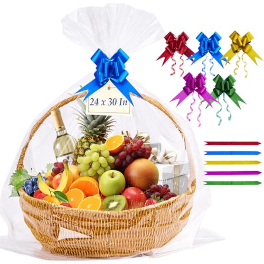 Cellophane Wrap Clear - 20 Pcs 24 x 30 Inch