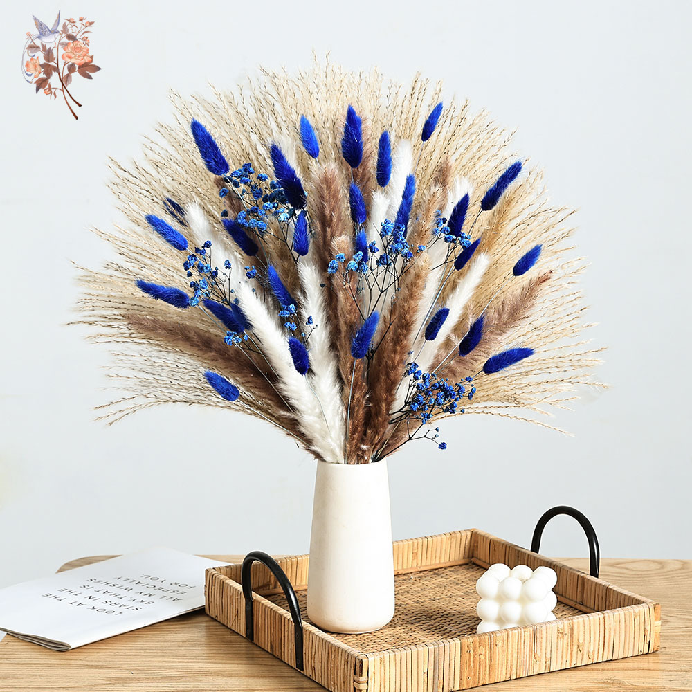Supply For Florist - 70 Stem Blue Fluffly Rabbit Tail