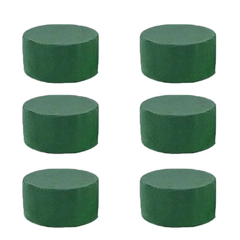 Anda Florist Supply - 6Pcs Round Floral Foam Bricks Artificial