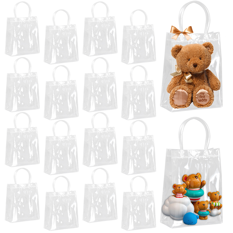 Cellophane Wrap Clear - 5/10Pcs Clear Gift Bag with Handle