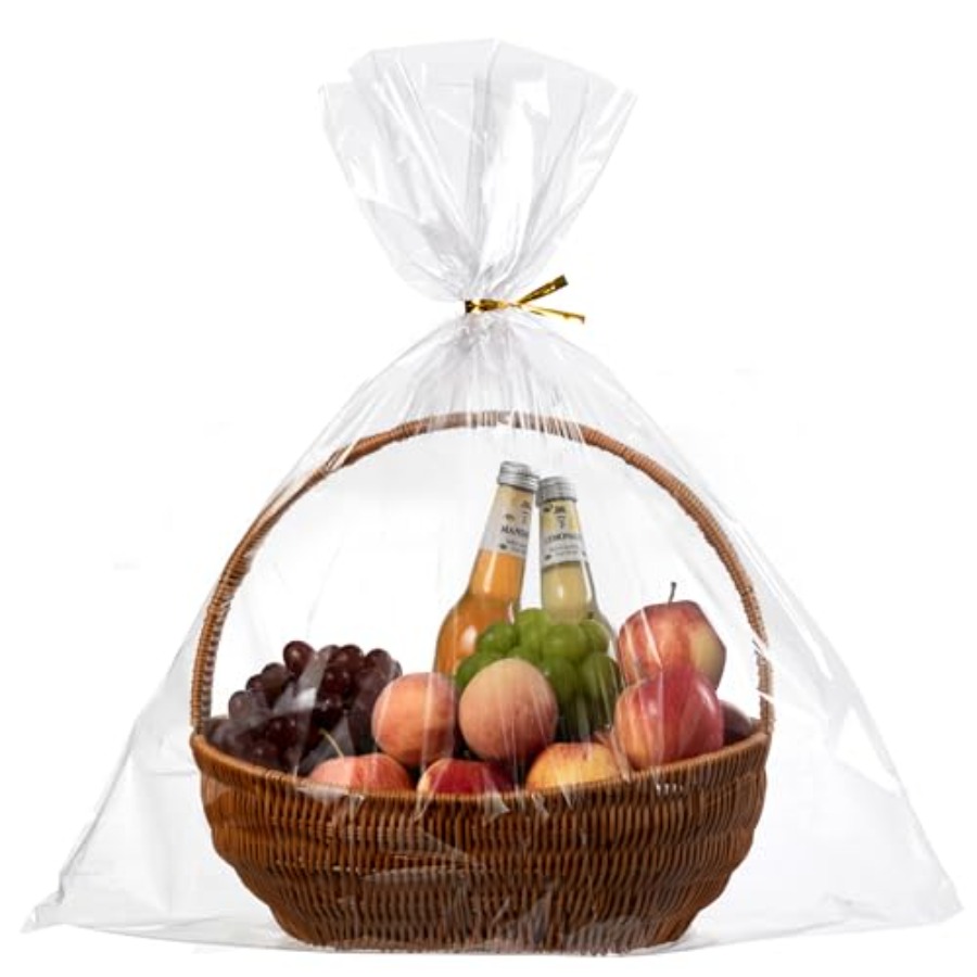 Cellophane Wrap Clear - 20 Pcs Clear Cellophane Bags, 24x