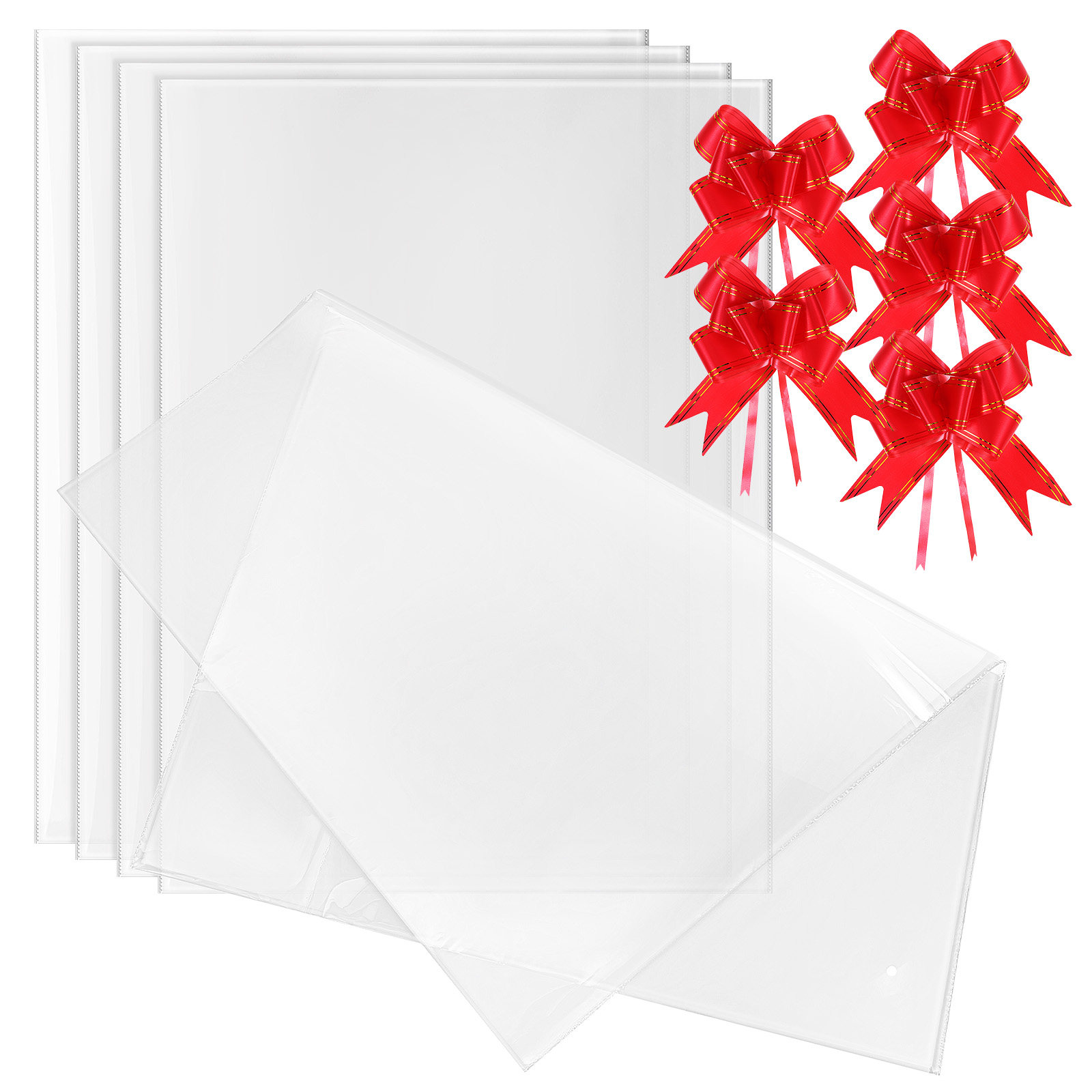 Cellophane Wrap Clear - 5Pcs Large Clear Cellophane Bags for