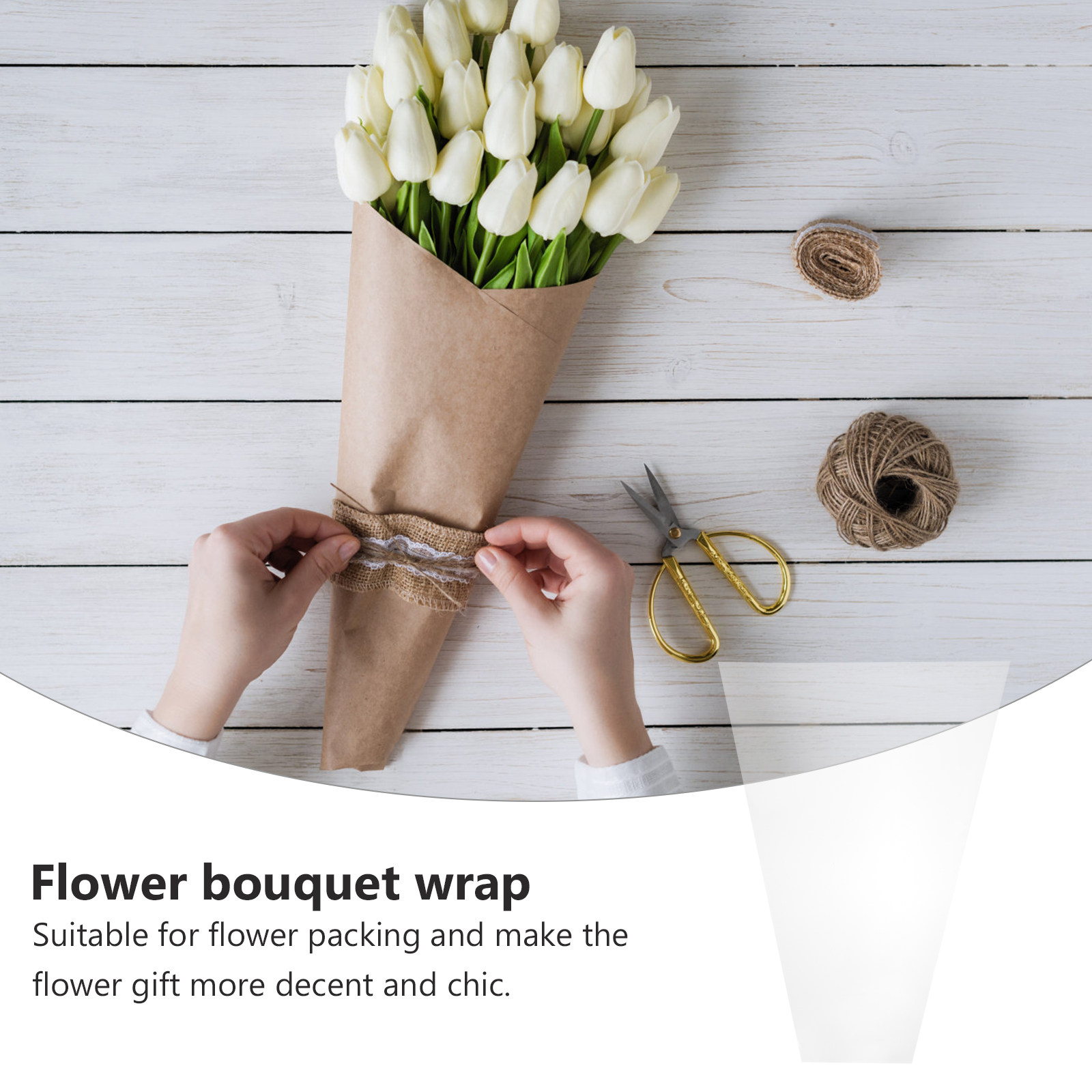 50Pcs Fresh Flower Packaging B - огляд і ціна Cellophane Wrap Clear