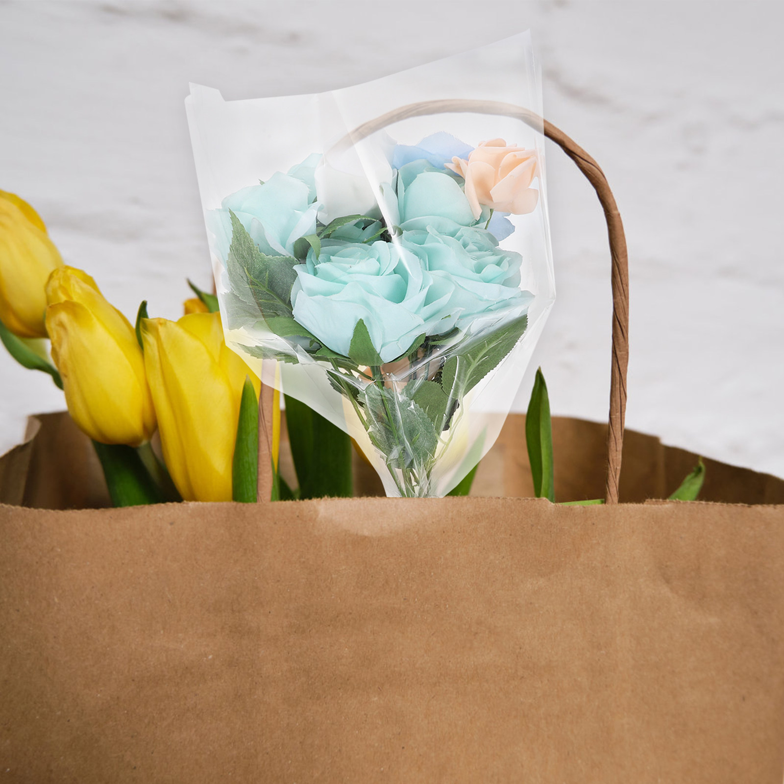 50Pcs Fresh Flower Packaging B - огляд і ціна Cellophane Wrap Clear