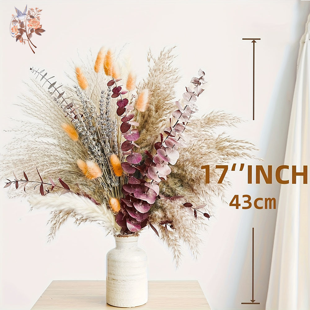 75PCS Dried Pampas Eucalyptus  - огляд і ціна Dried Flower Bunch