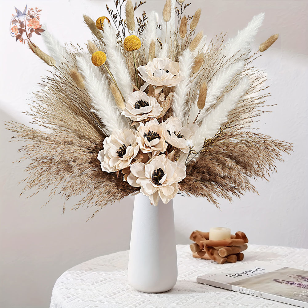 55Pcs Artificial Flower Bouque - огляд і ціна Dried Flower Bunch