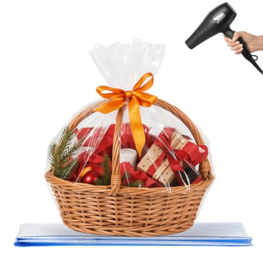 Shrink Wrap Bags for Gift Bask - огляд і ціна Cellophane Wrap Clear