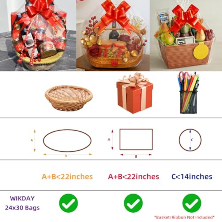 Shrink Wrap Bags for Gift Bask - огляд і ціна Cellophane Wrap Clear