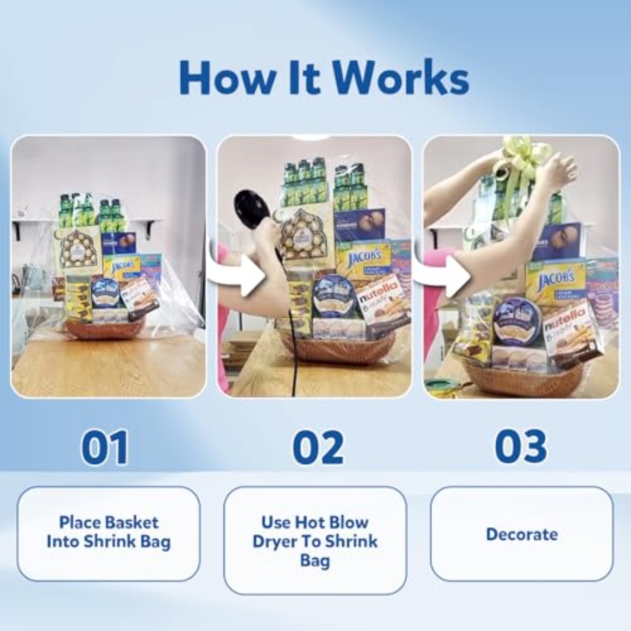 Shrink Wrap Bags for Gift Bask - огляд і ціна Cellophane Wrap Clear