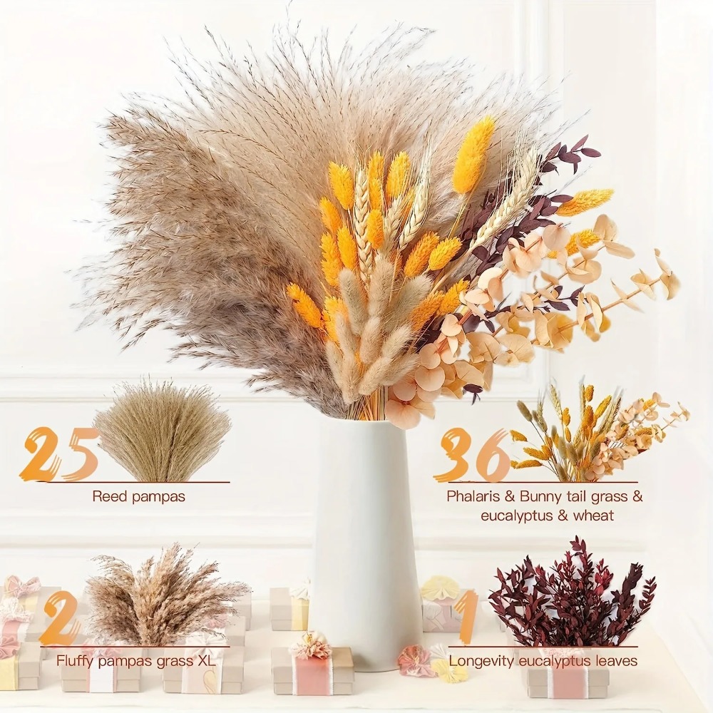 80Pieces Natural Dried Flowers - огляд і ціна Dried Flower Bunch