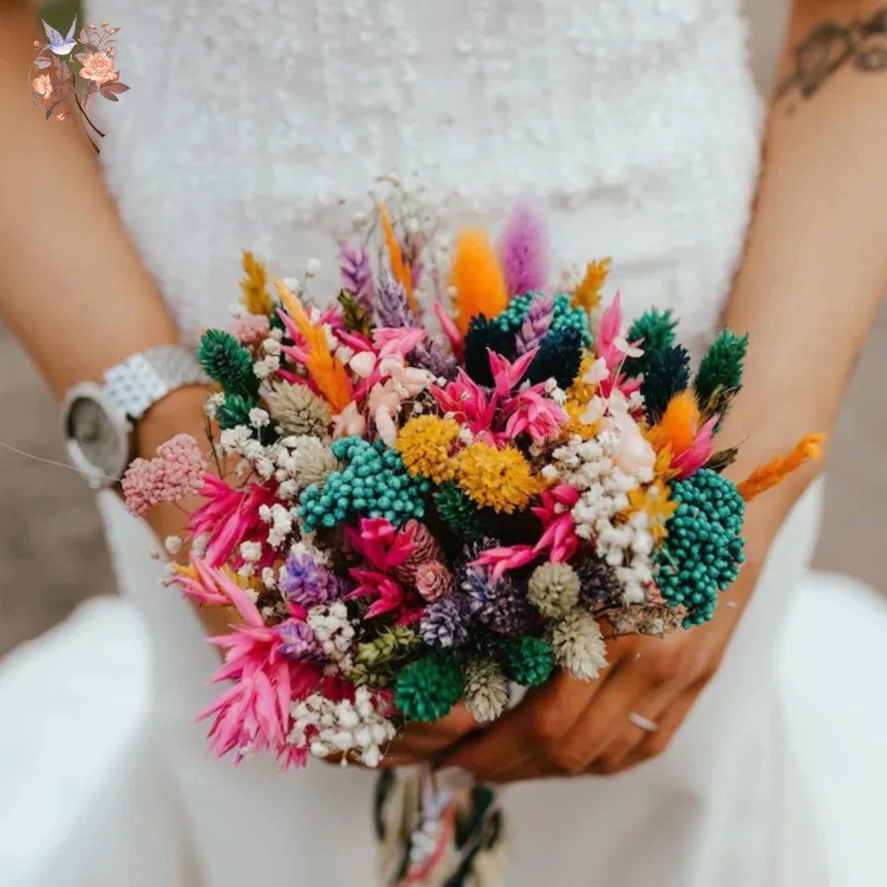 Colorful Dried Flowers Wedding - огляд і ціна Dried Flower Bunch