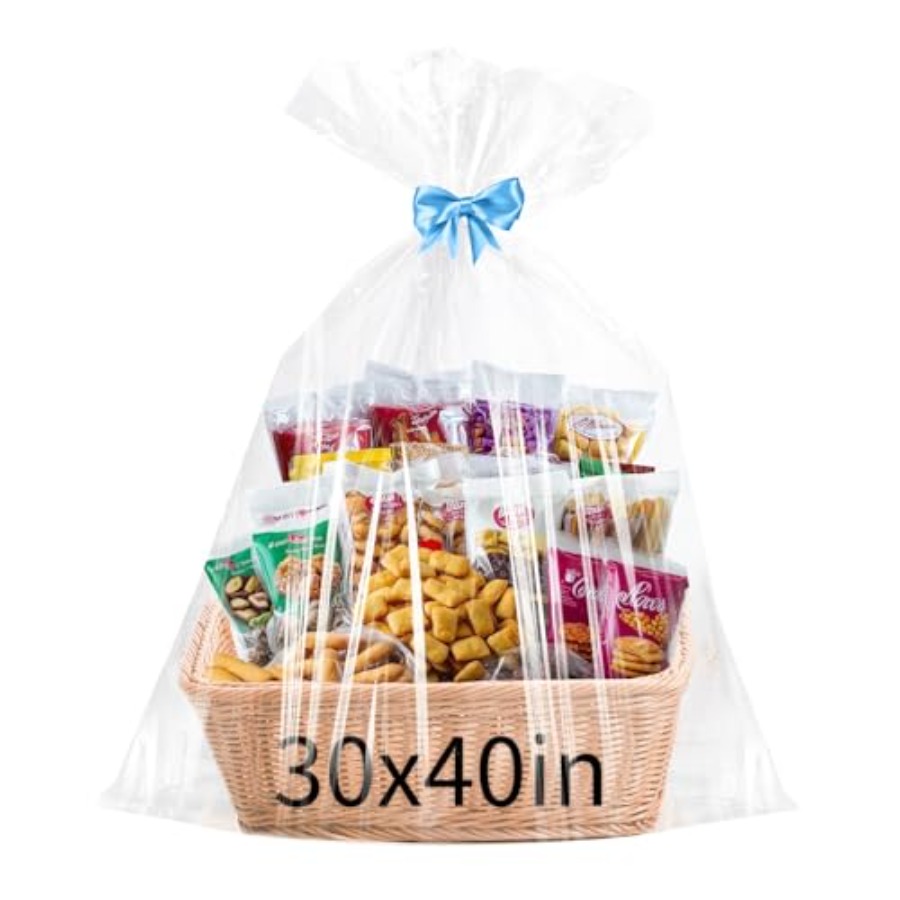 6PCS Large Cellophane Bags Cel - огляд і ціна Cellophane Wrap Clear