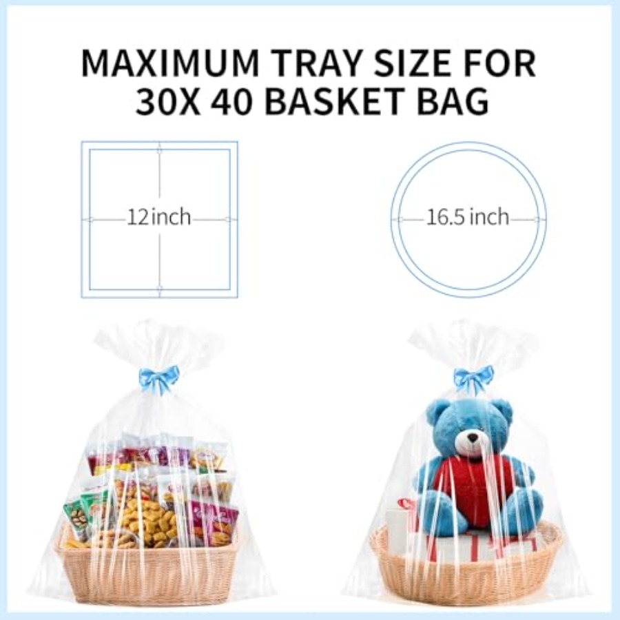 6PCS Large Cellophane Bags Cel - огляд і ціна Cellophane Wrap Clear