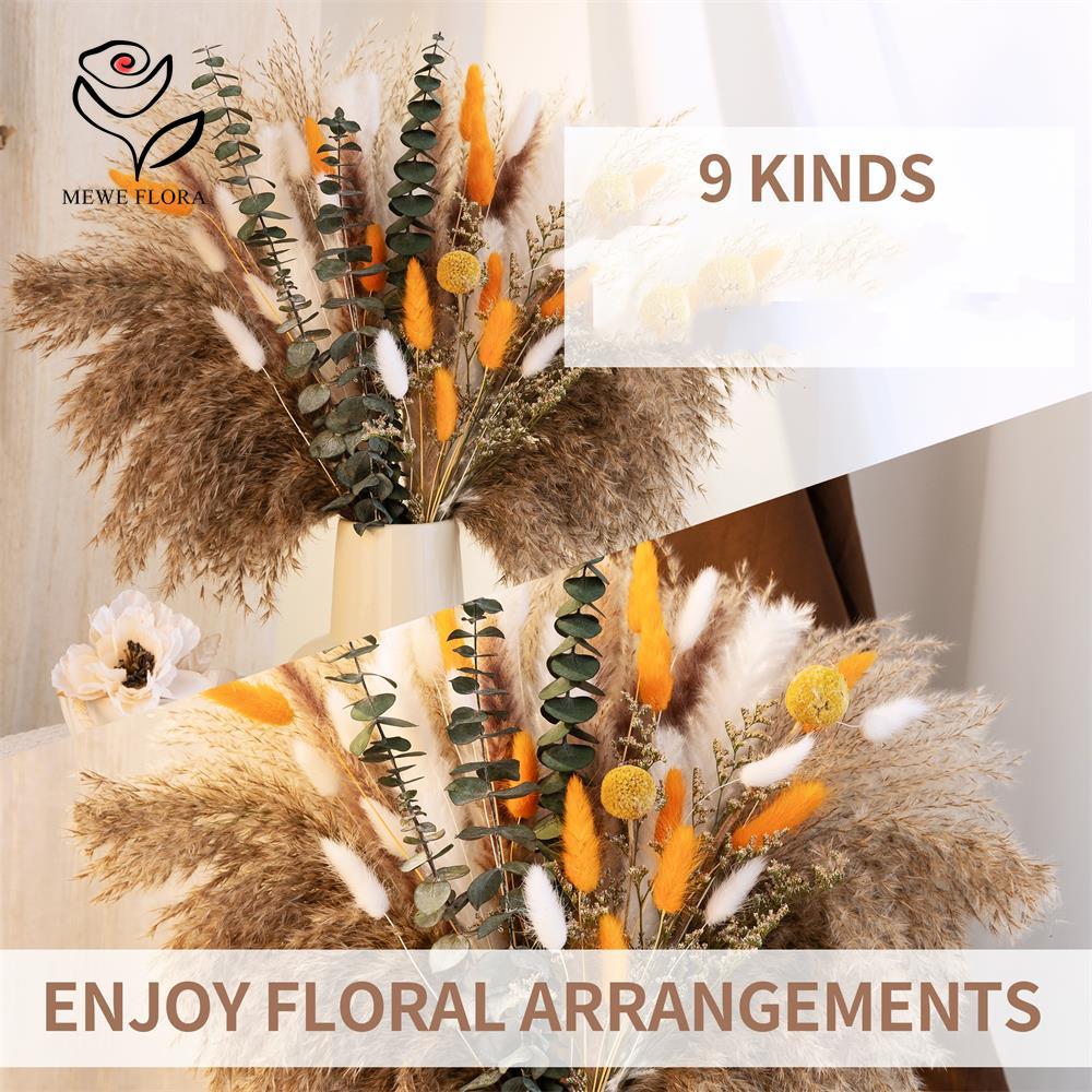 65Pcs Orange Pampas Grass Bouq - огляд і ціна Dried Flower Bunch