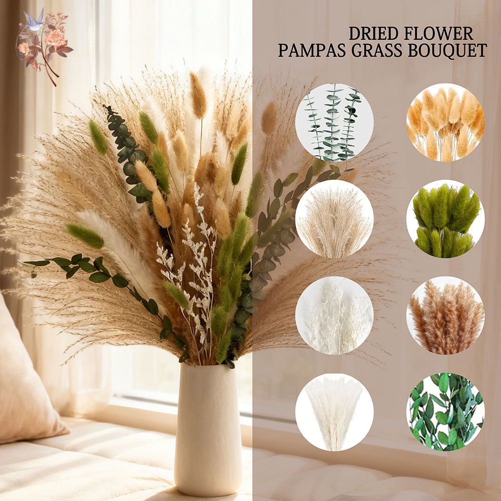 85PCS Natural Dried Flowers Pa - огляд і ціна Dried Flower Bunch
