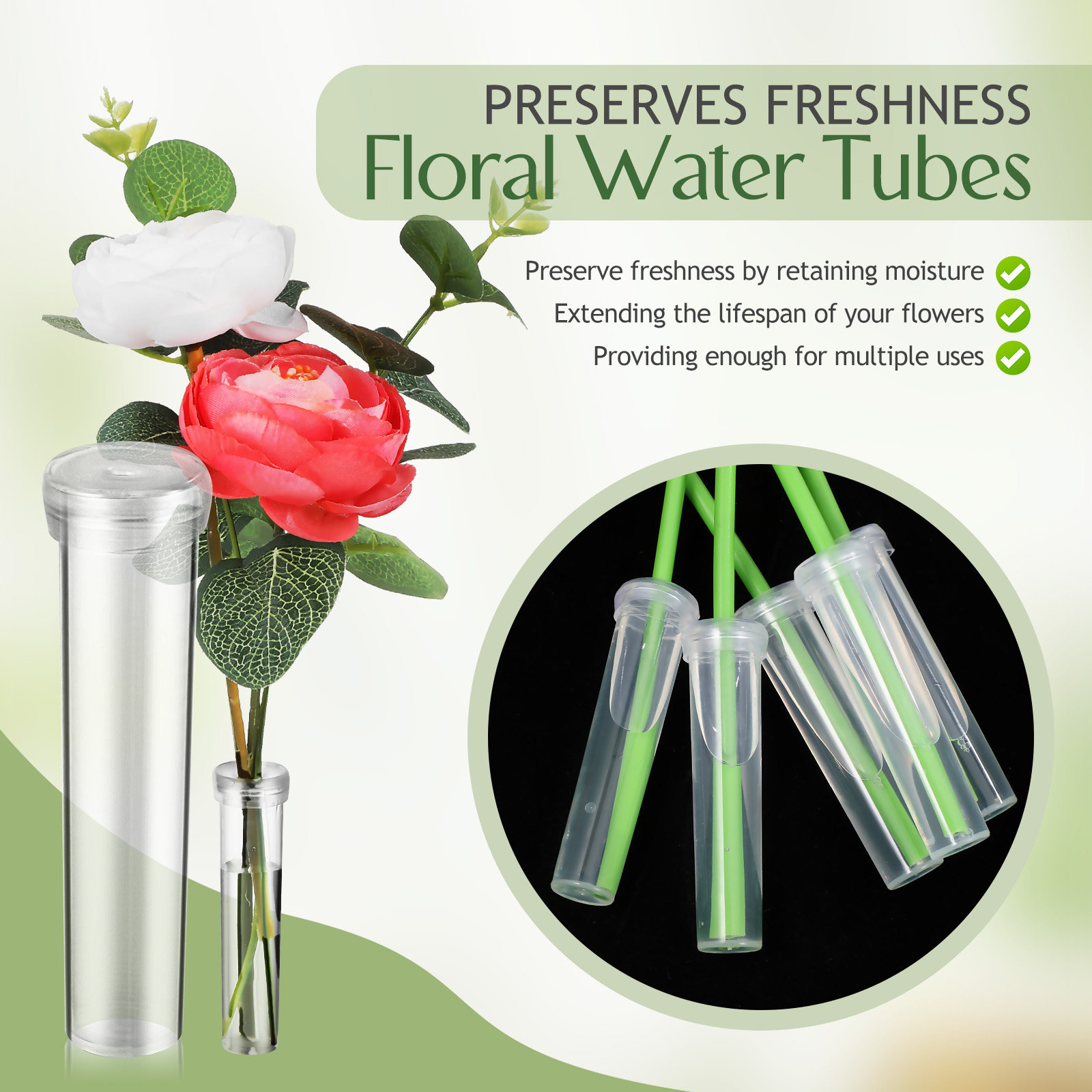 100Pcs Flower Water Tubes Leak - огляд і ціна Anda Florist Supply