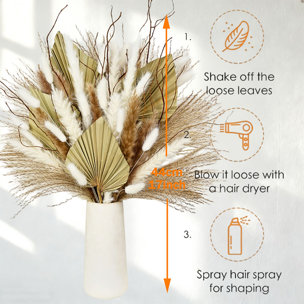 Natural Dried Palm Leaves Bouq - огляд і ціна Dried Flower Bunch